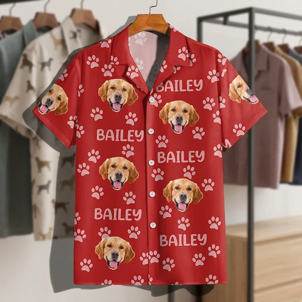 Custom Photo Funny Pet Hawaiian Shirt - product care and notice