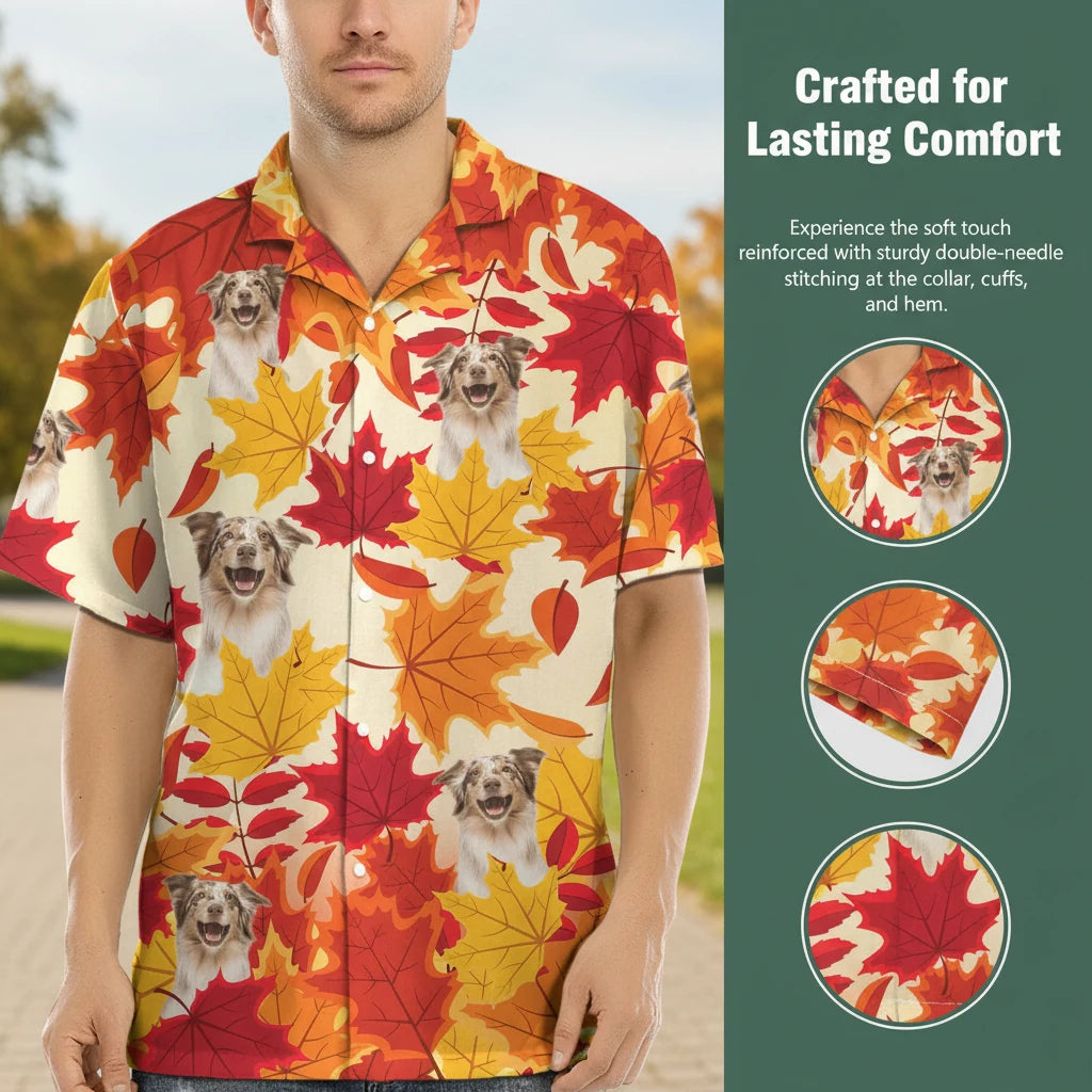 Custom Photo Upload Hawaiian Hawaiian Shirt - white background product photo