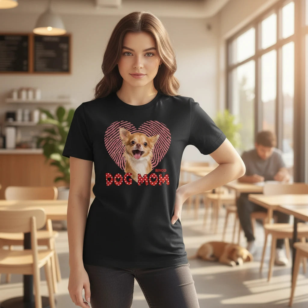 Custom Photo Upload Dog T-Shirt - design close up view