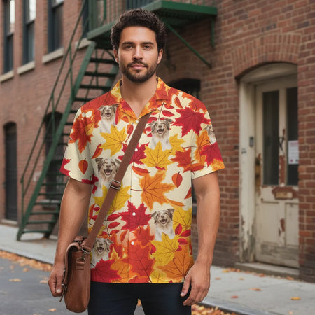 Custom Photo Upload Hawaiian Hawaiian Shirt - design close up view