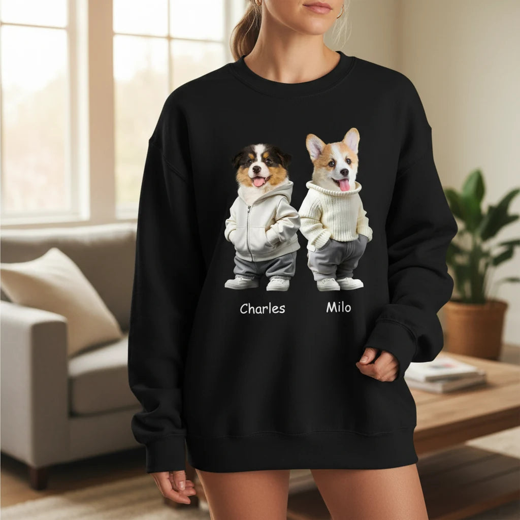 Custom Face Cute Dog Baby Shirt - design close up view