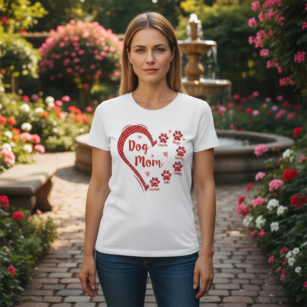 Custom Dog Mom Cat T-Shirt - product care and notice