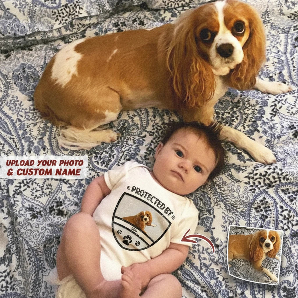 Custom Protected Kid Dog T-Shirt - product care and notice