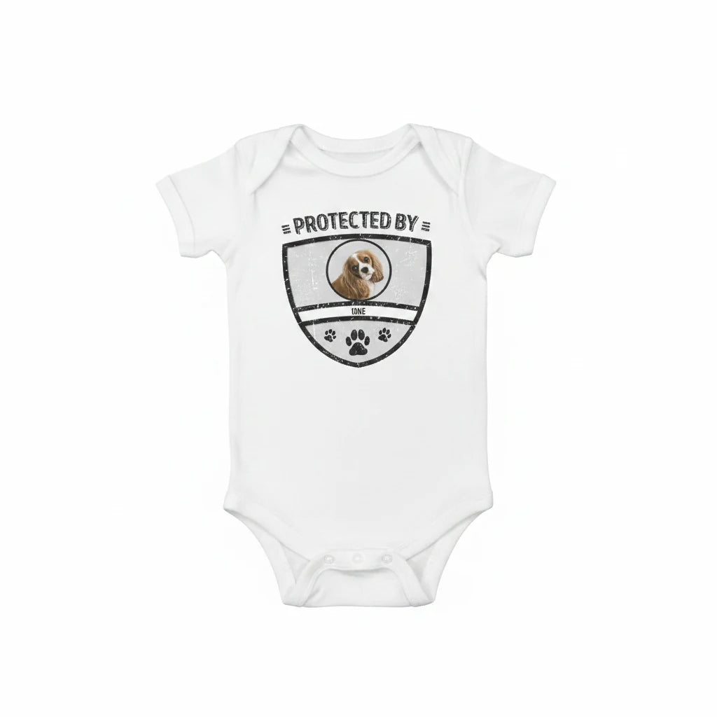 Custom Protected Kid Dog T-Shirt - main product view with custom photo design