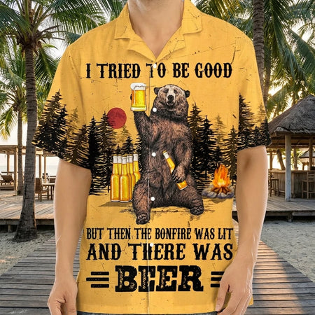 Custom Tried Be Good Hawaiian Shirt - main product view with custom photo design