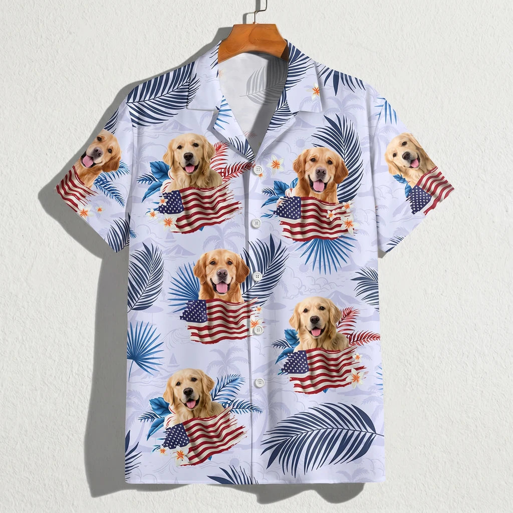 Custom Dog Cat America Hawaiian Shirt - product care and notice