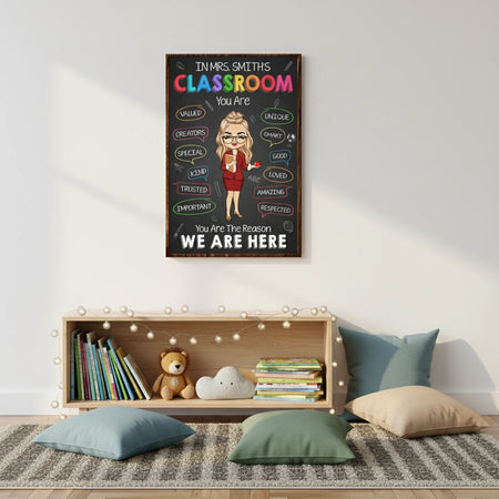 In This Classroom You Wall Art - main product view with custom photo design