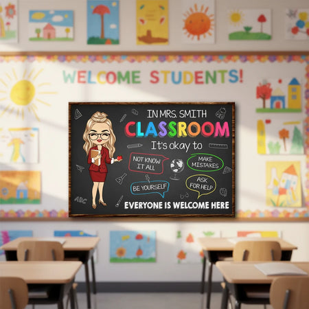 In This Classroom It's Wall Art - main product view with custom photo design