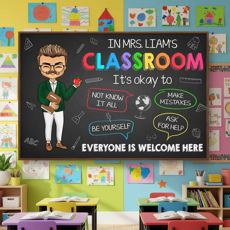 In This Classroom It's Wall Art - design close up view