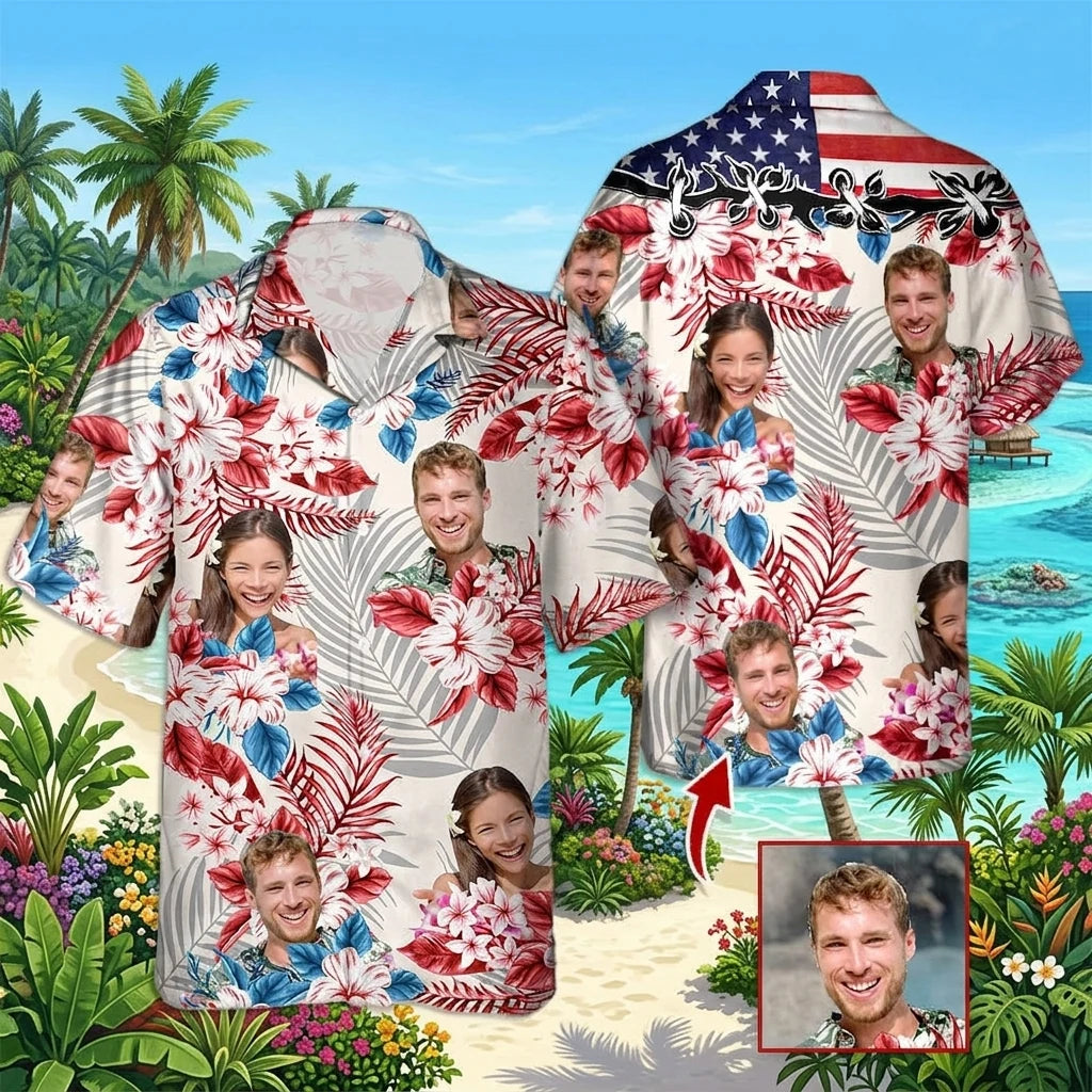 Custom America Hawaiian Shirt Hawaiian Shirt - product care and notice