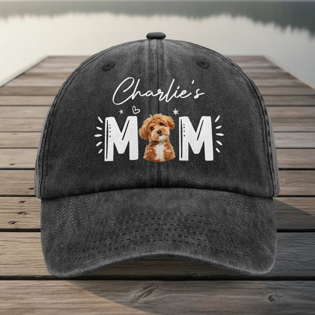 Custom Photo Dog Cat Baseball Cap - main product view with custom photo design