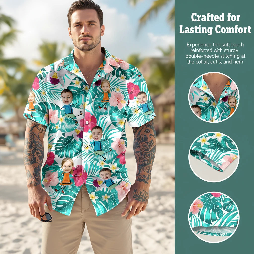 Custom Funny Kids Family Hawaiian Shirt - size chart