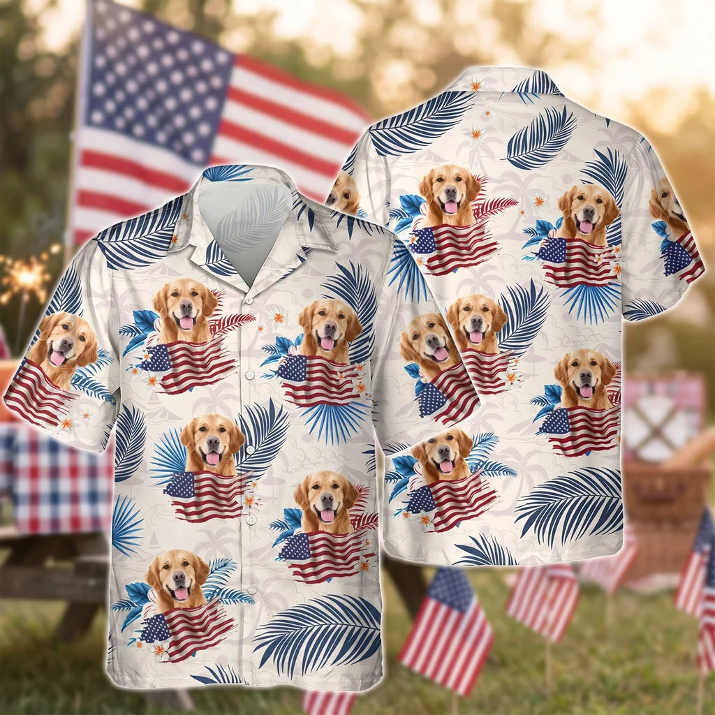 Custom Dog Cat America Hawaiian Shirt - product care and notice