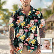 Custom Funny Kid Flamingo Hawaiian Shirt - product care and notice