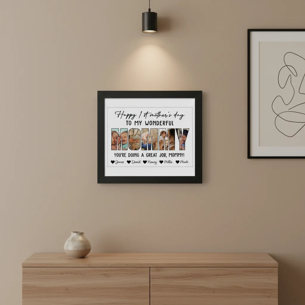 Custom Photo Happy 1St Picture Frame - main product view with custom photo design