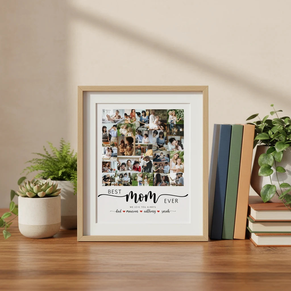 Custom Photo Best Mama Picture Frame - design close up view