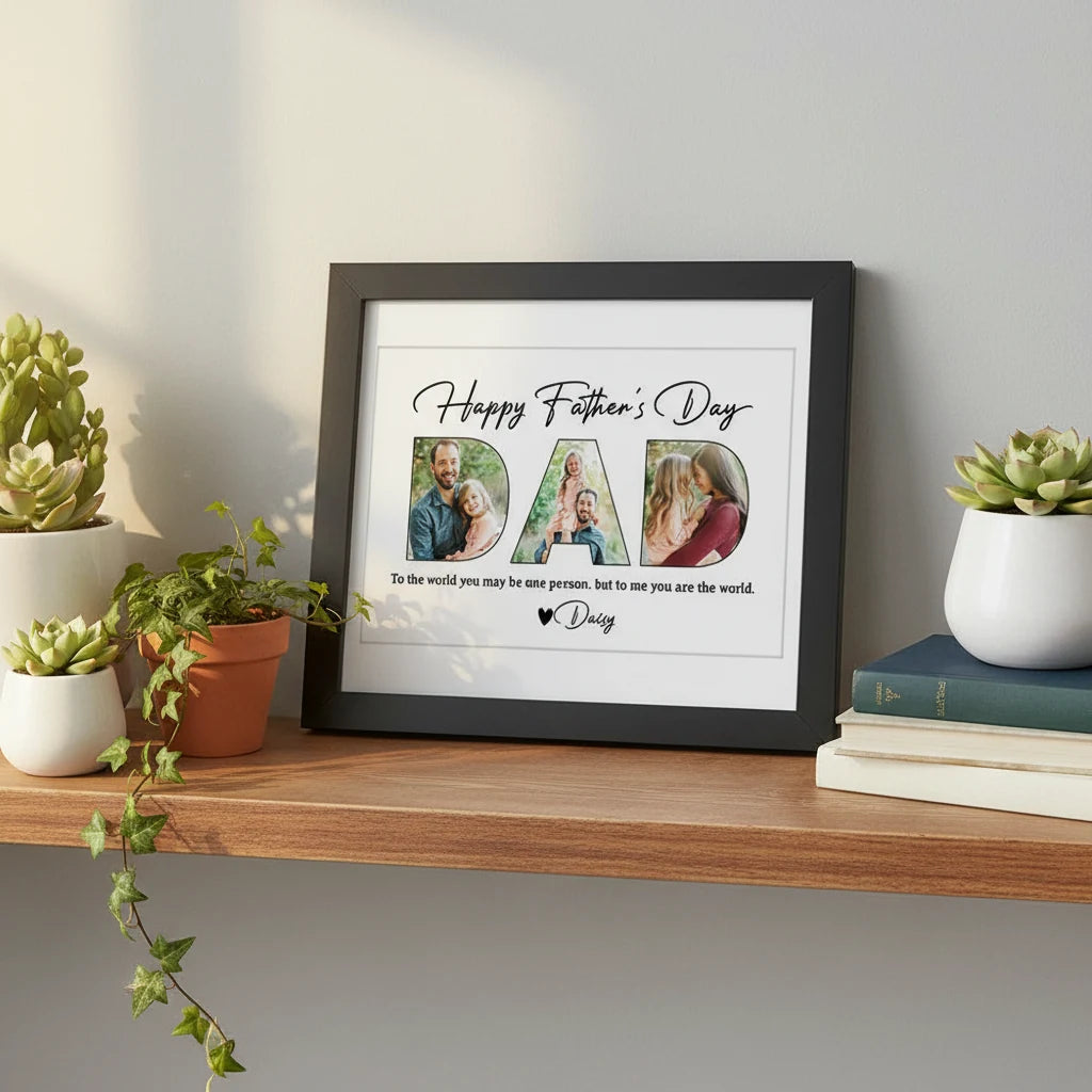 Making Memories For Father'S Picture Frame - design close up view