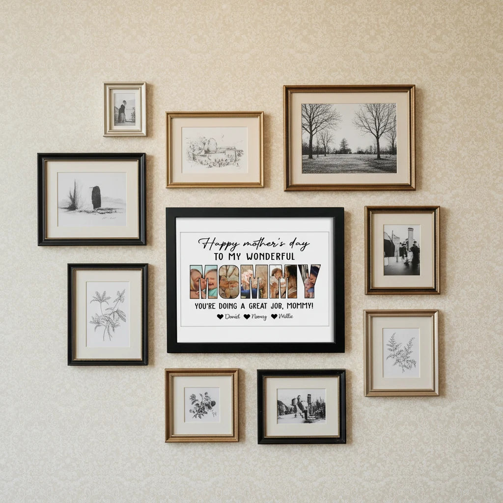 Custom Photo Happy 1St Picture Frame - white background product photo