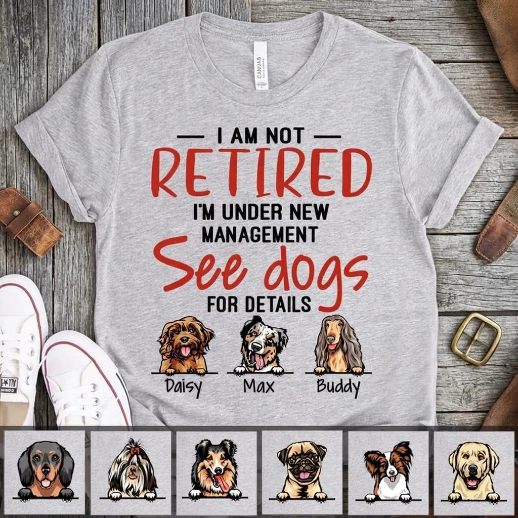 Custom Dog Retired Im Hoodie - design close up view