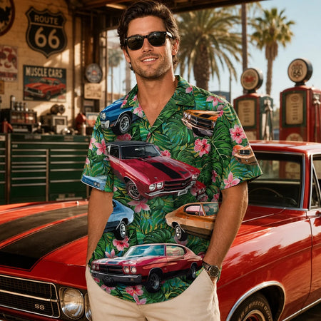 Custom Photo Upload Hawaii Hawaiian Shirt - main product view with custom photo design