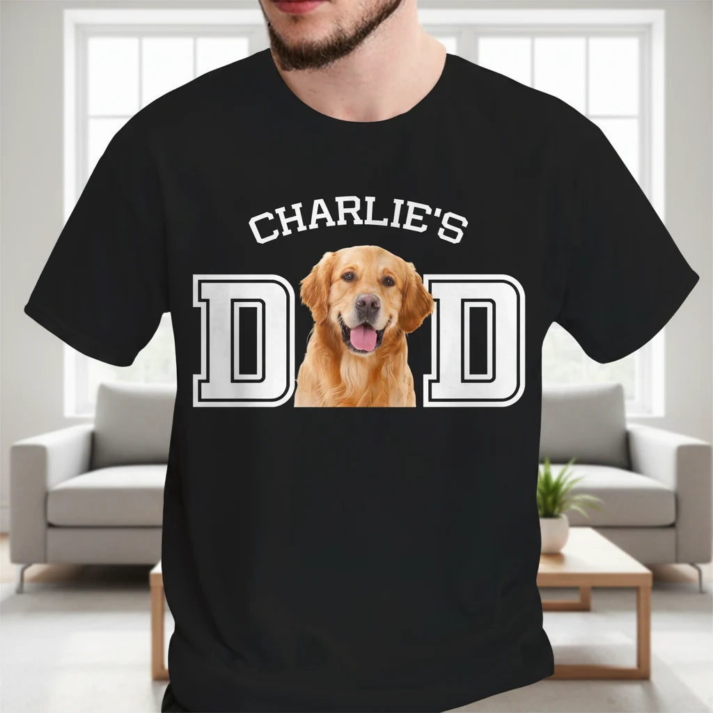 Custom Photo Dog Dad Shirt - cafe