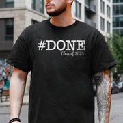 Custom Done Class 2026 T-shirt - main product view with custom photo design