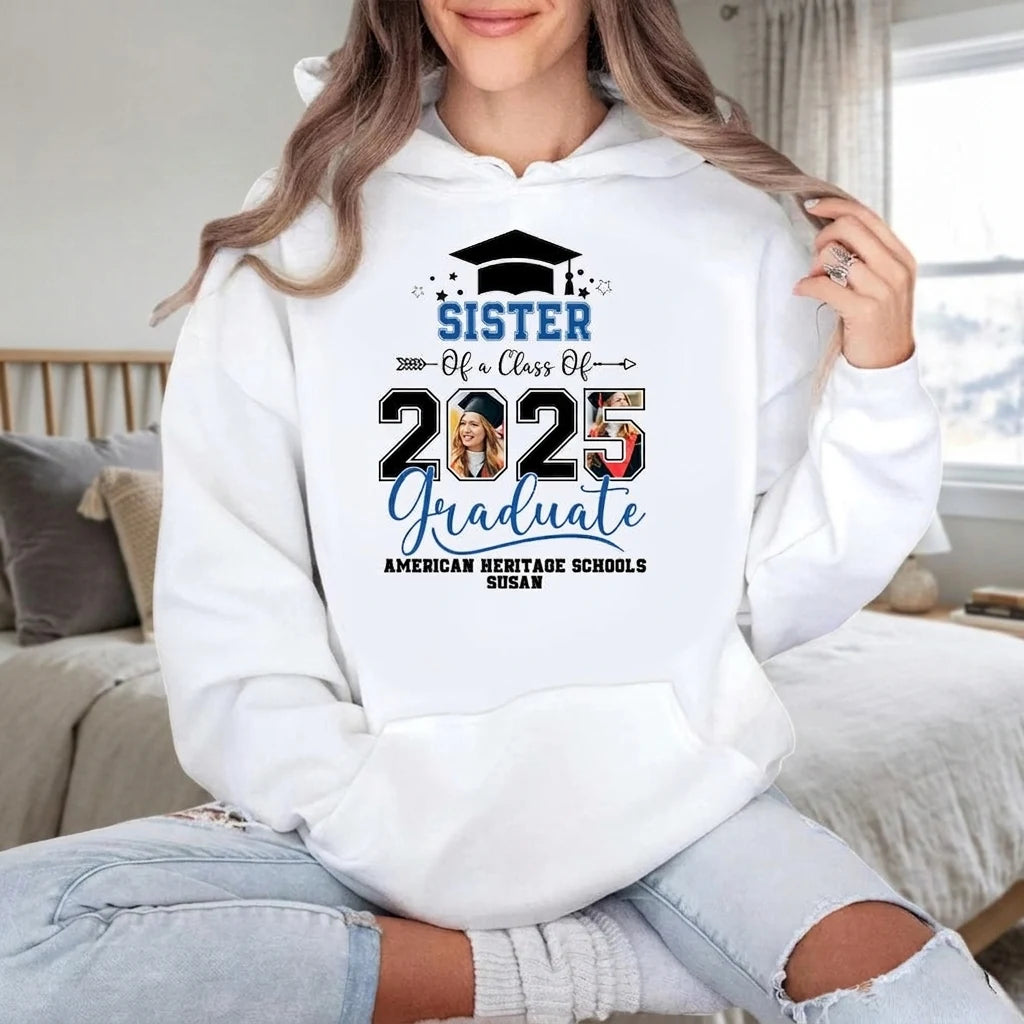 Custom Family Class Graduation T-shirt - product care and notice