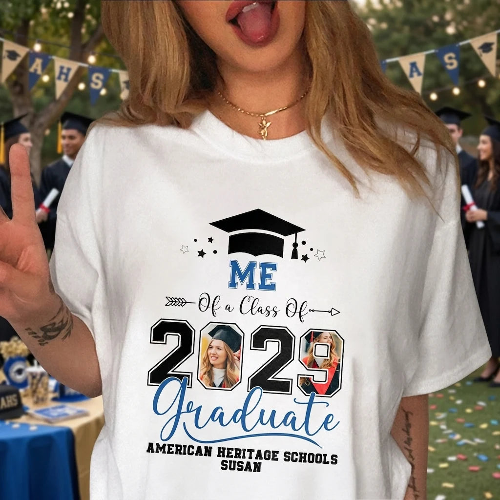 Custom Family Class Graduation T-shirt - product care and notice