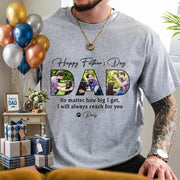 Custom Happy Fathers Day T-shirt - main product view with custom photo design