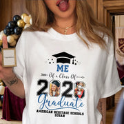 Custom Family Class Graduation T-shirt - main product view with custom photo design