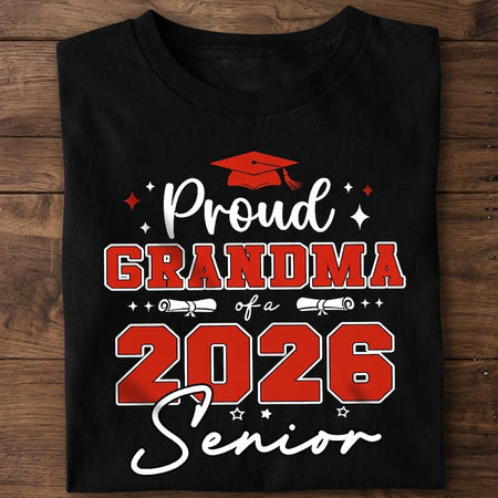 Custom Personalised Proud Grandma T-Shirt - main product view with custom photo design