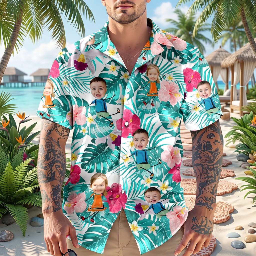 Custom Funny Kids Family Hawaiian Shirt - product care and notice