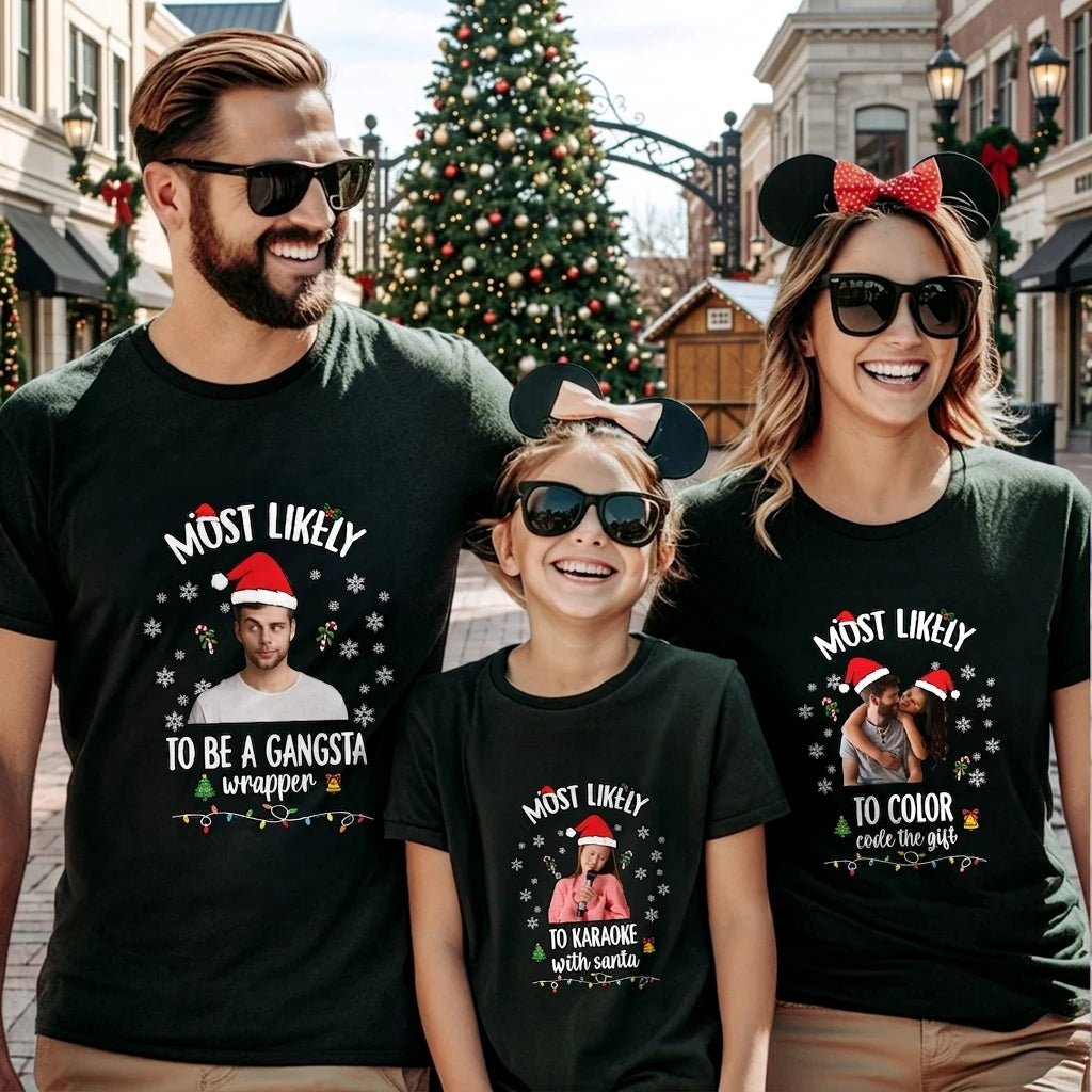Custom Nth Santa Christmas T-shirt - main product view with custom photo design
