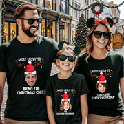 Custom Funny Matching Family T-shirt - main product view with custom photo design