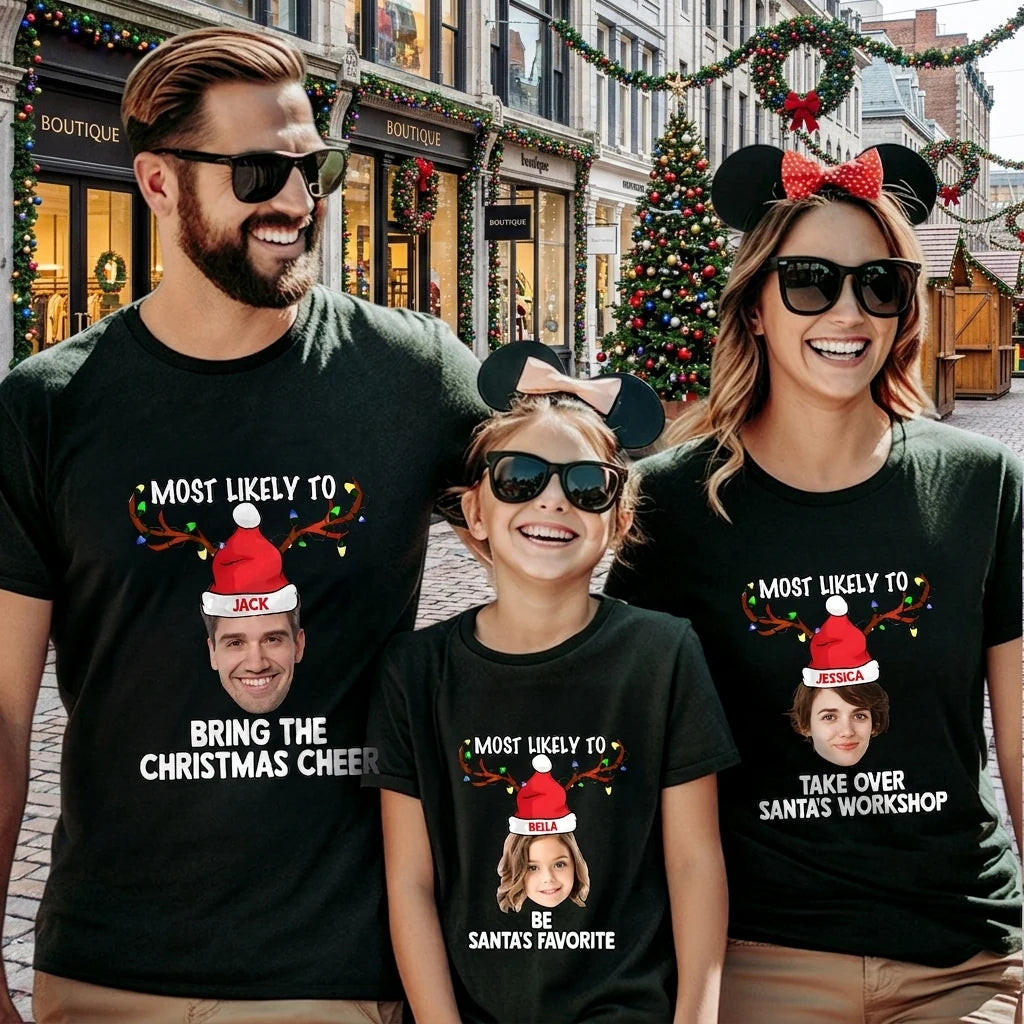 Custom Funny Matching Family T-shirt - main product view with custom photo design