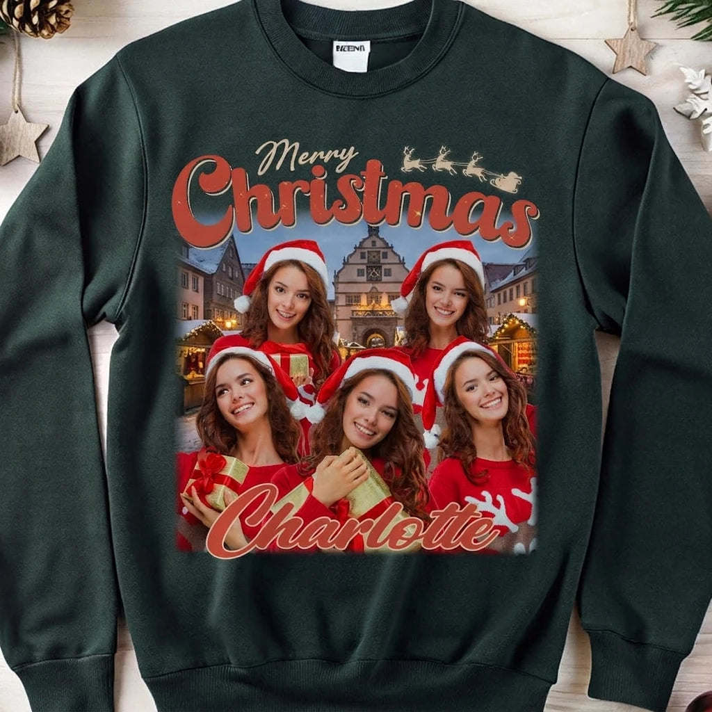 Custom 100 Years Adventure Sweatshirt - main product view with custom photo design