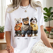 Custom Cool Dog Cat T-Shirt - main product view with custom photo design