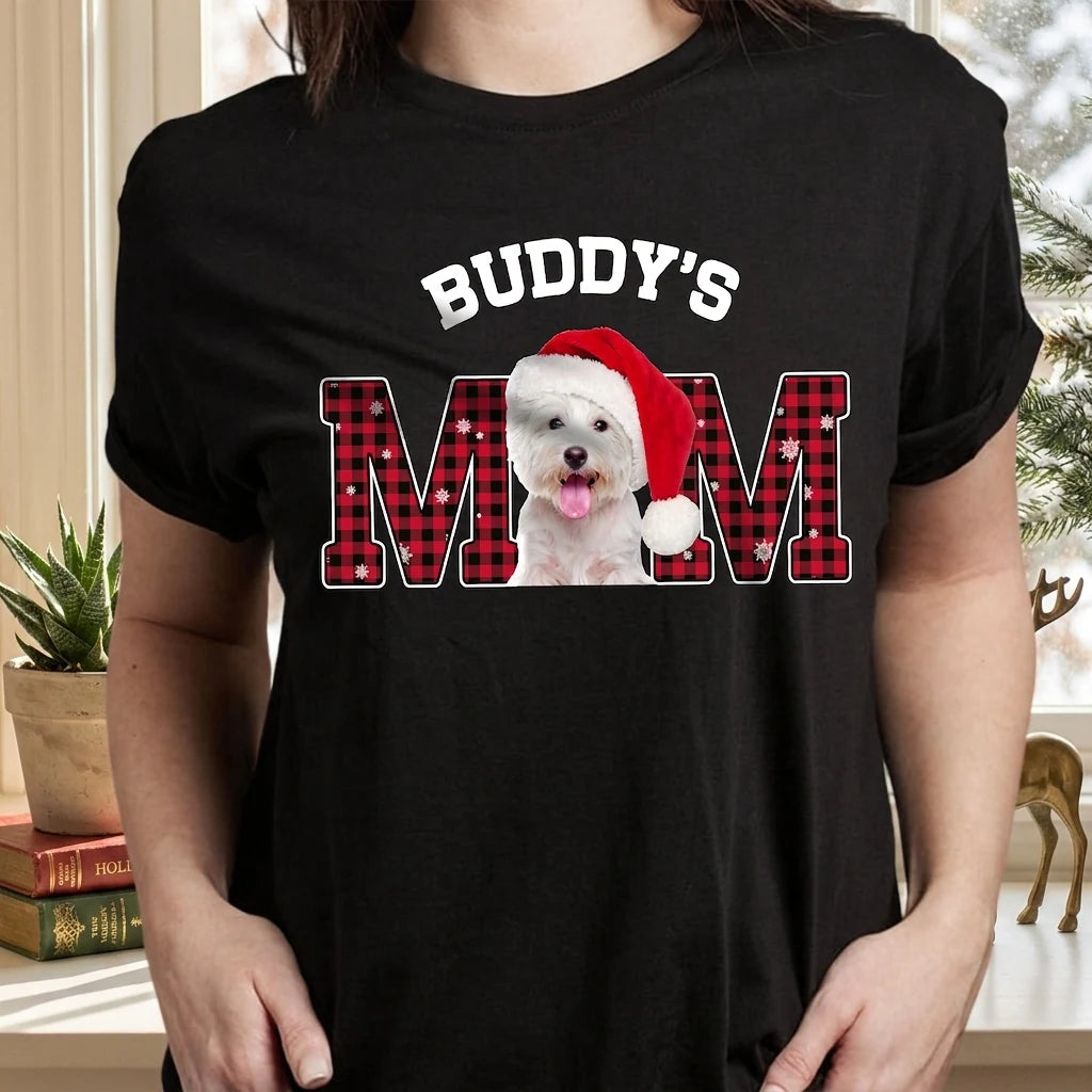 Custom Dog Cat Dad T-shirt - design close up view