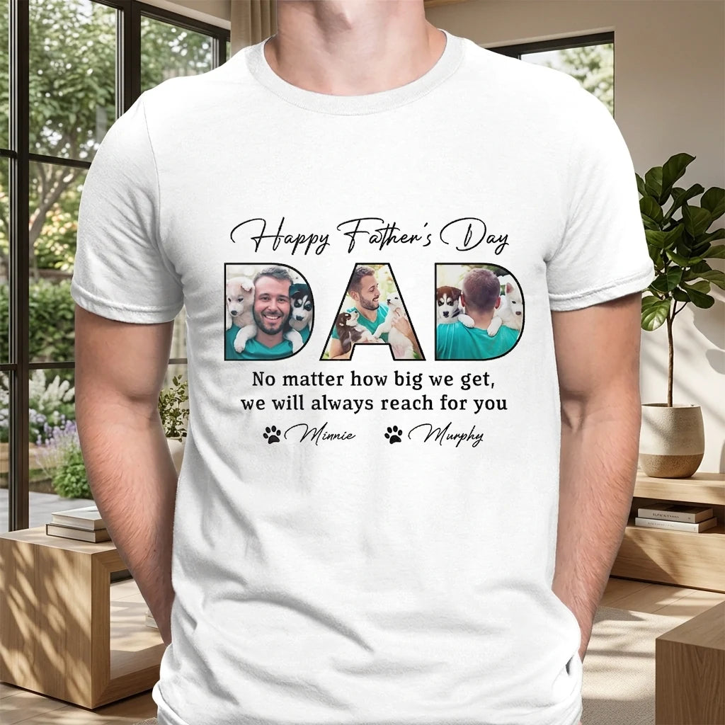 Custom Happy Fathers Day T-shirt - design close up view
