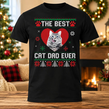 Custom Photo Best Cat Sweatshirt - design close up view