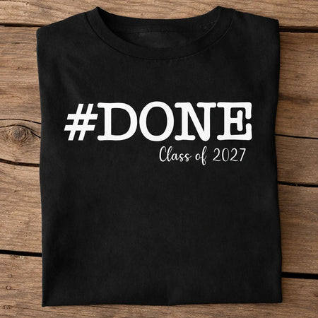 Custom Done Class T-Shirt T-shirt - design close up view