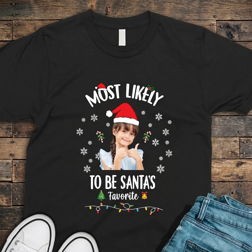 Custom Santa Christmas Matching T-shirt - white background product photo