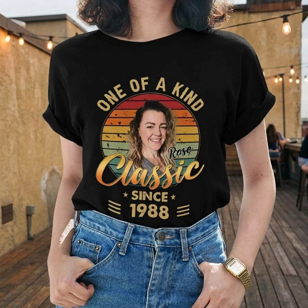 Custom Birthday One Of T-Shirt - design close up view