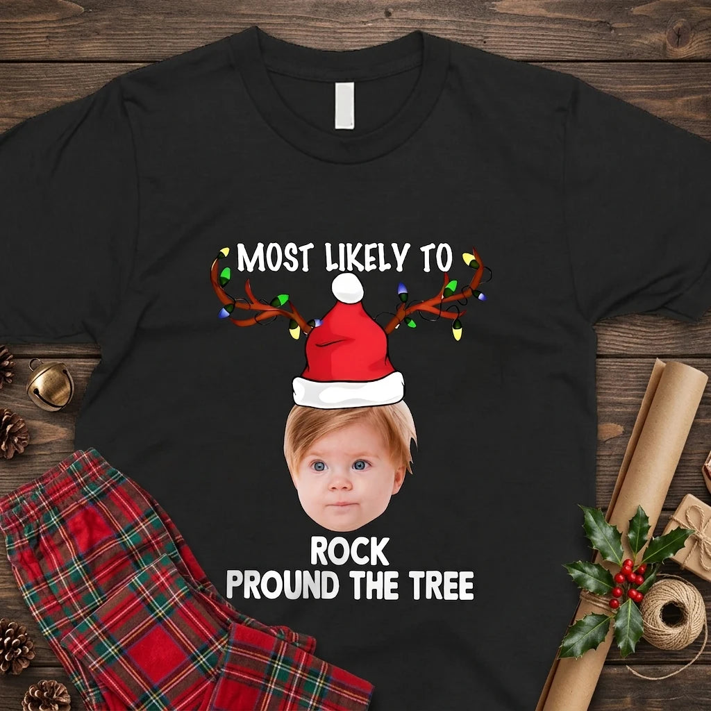 Custom Funny Matching Family T-shirt - detail view of personalized print