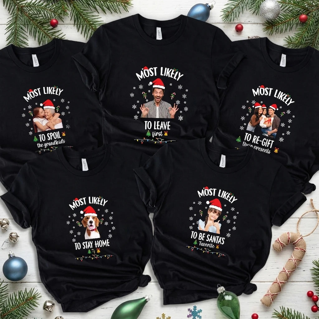 Custom Santa Christmas Matching T-shirt - size chart
