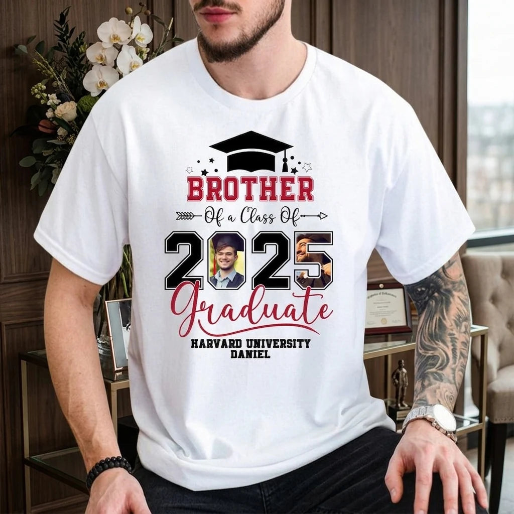 Custom Family Class Graduation T-shirt - white background product photo
