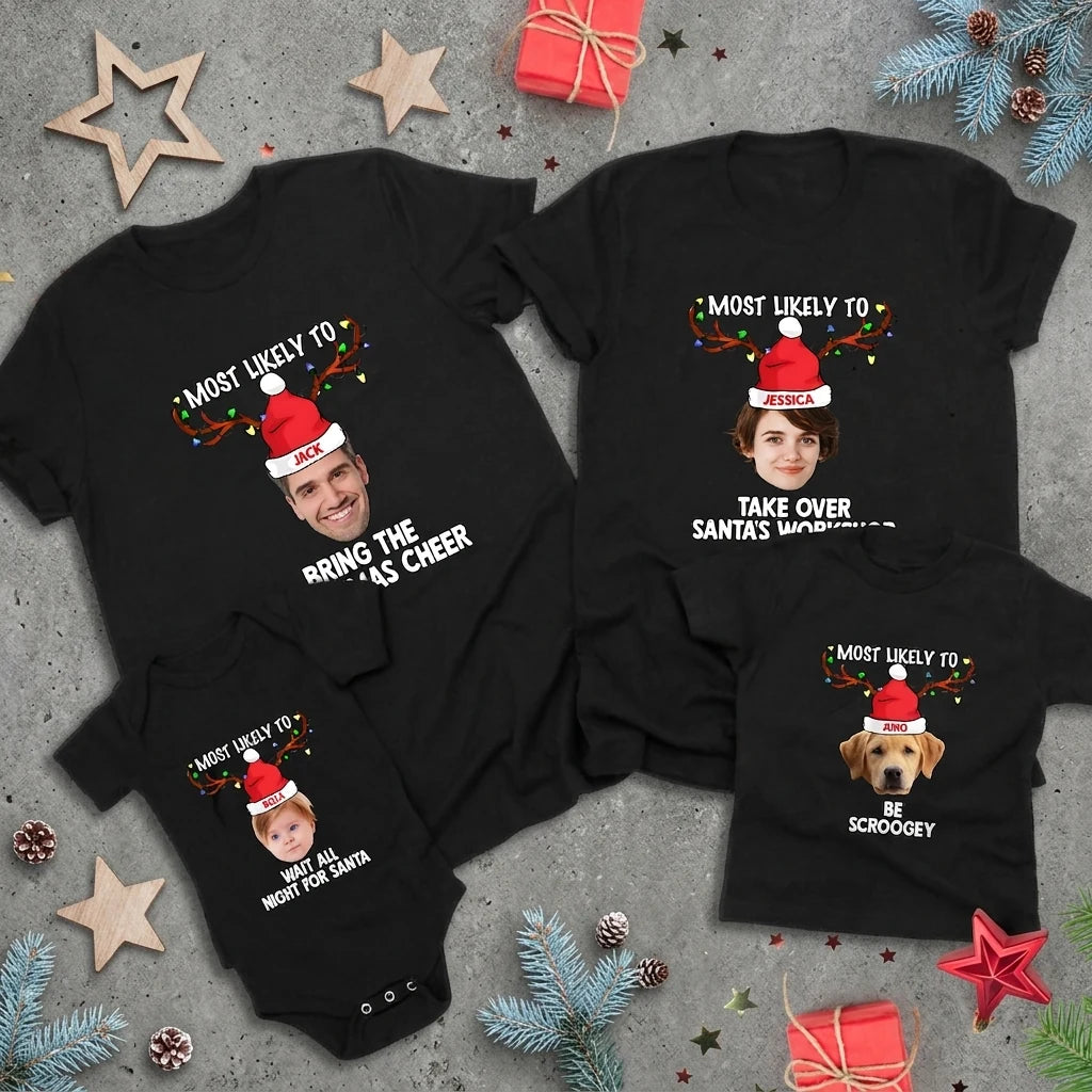 Custom Funny Matching Family T-shirt - white background product photo