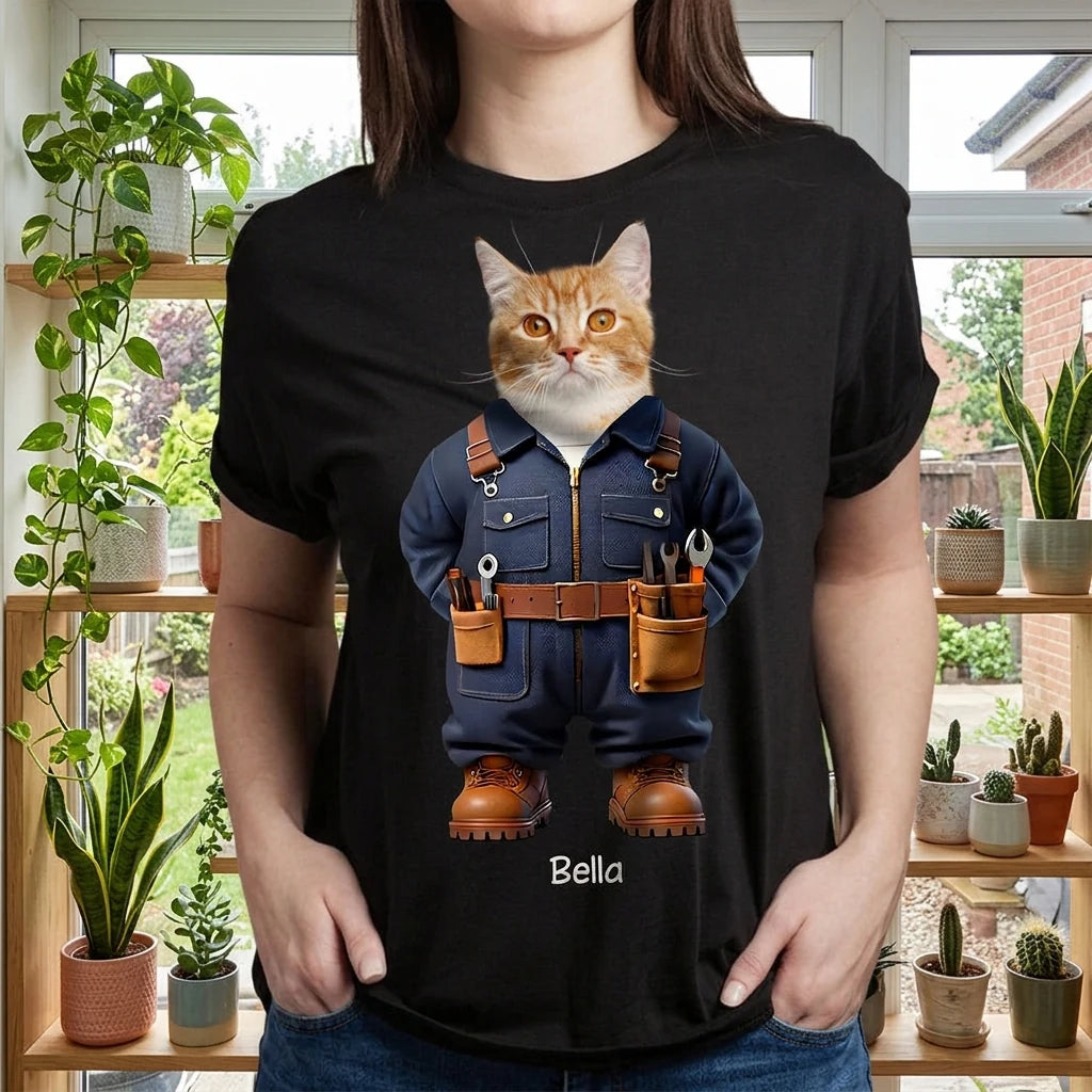 Custom Cool Dog Cat T-Shirt - size chart