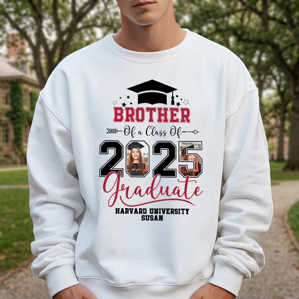 Custom Family Class Graduation T-shirt - size chart