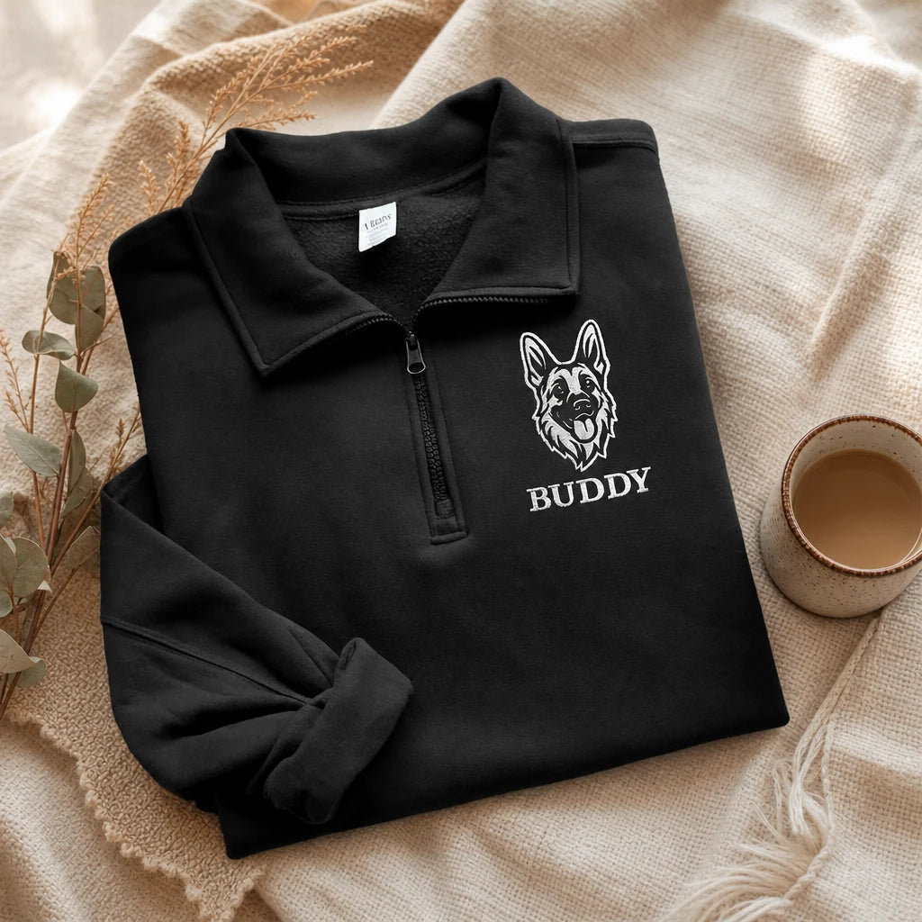 Custom Dog Cat Face Sweatshirt - size chart